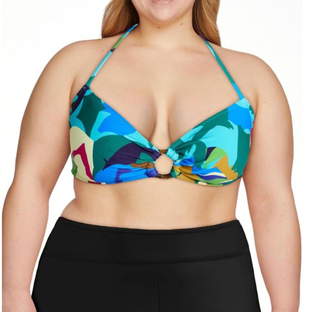 Time and Tru Women's High Waisted Abstract Print Top & Bottoms